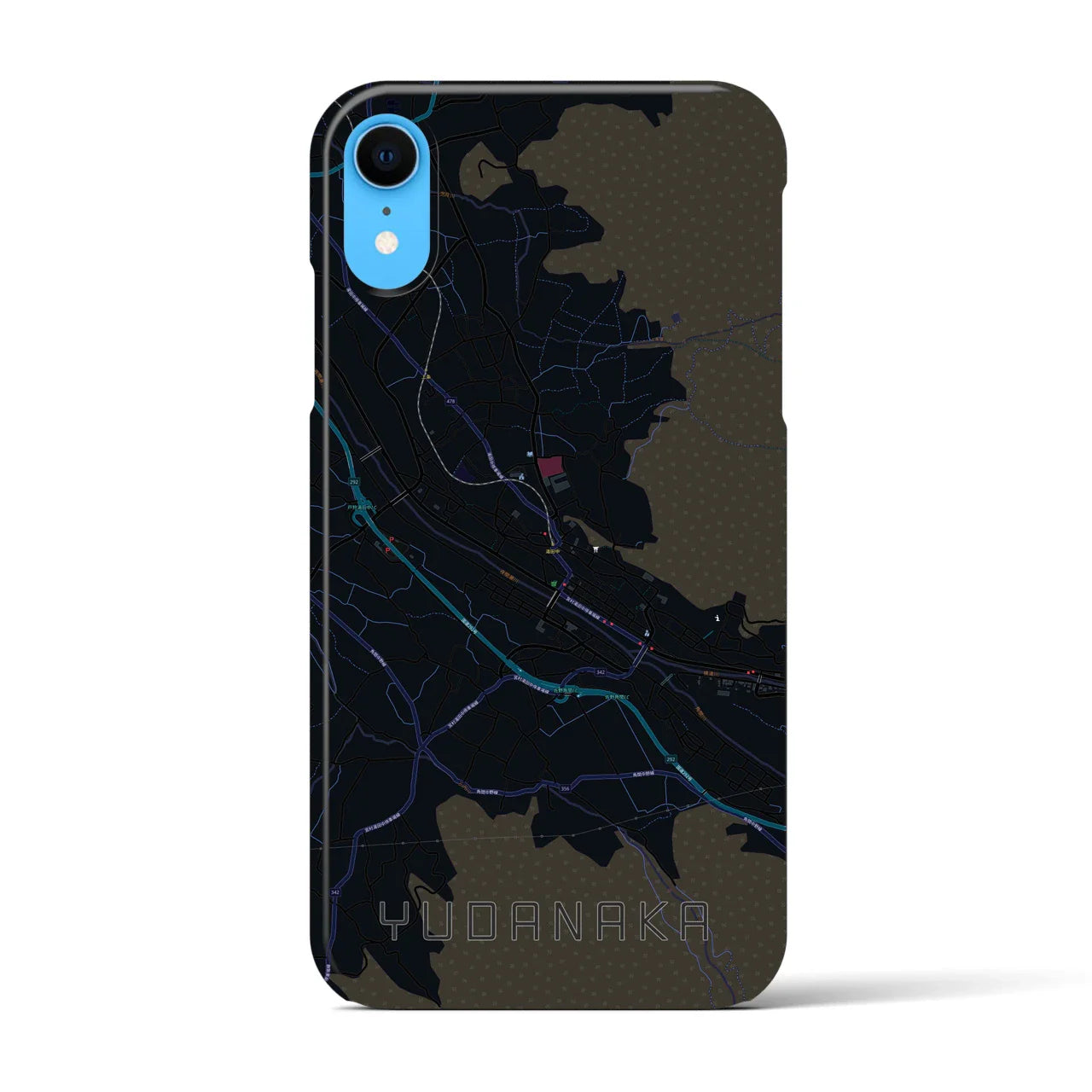 【湯田中(長野県)】地図柄iPhoneケース(バックカバータイプ)