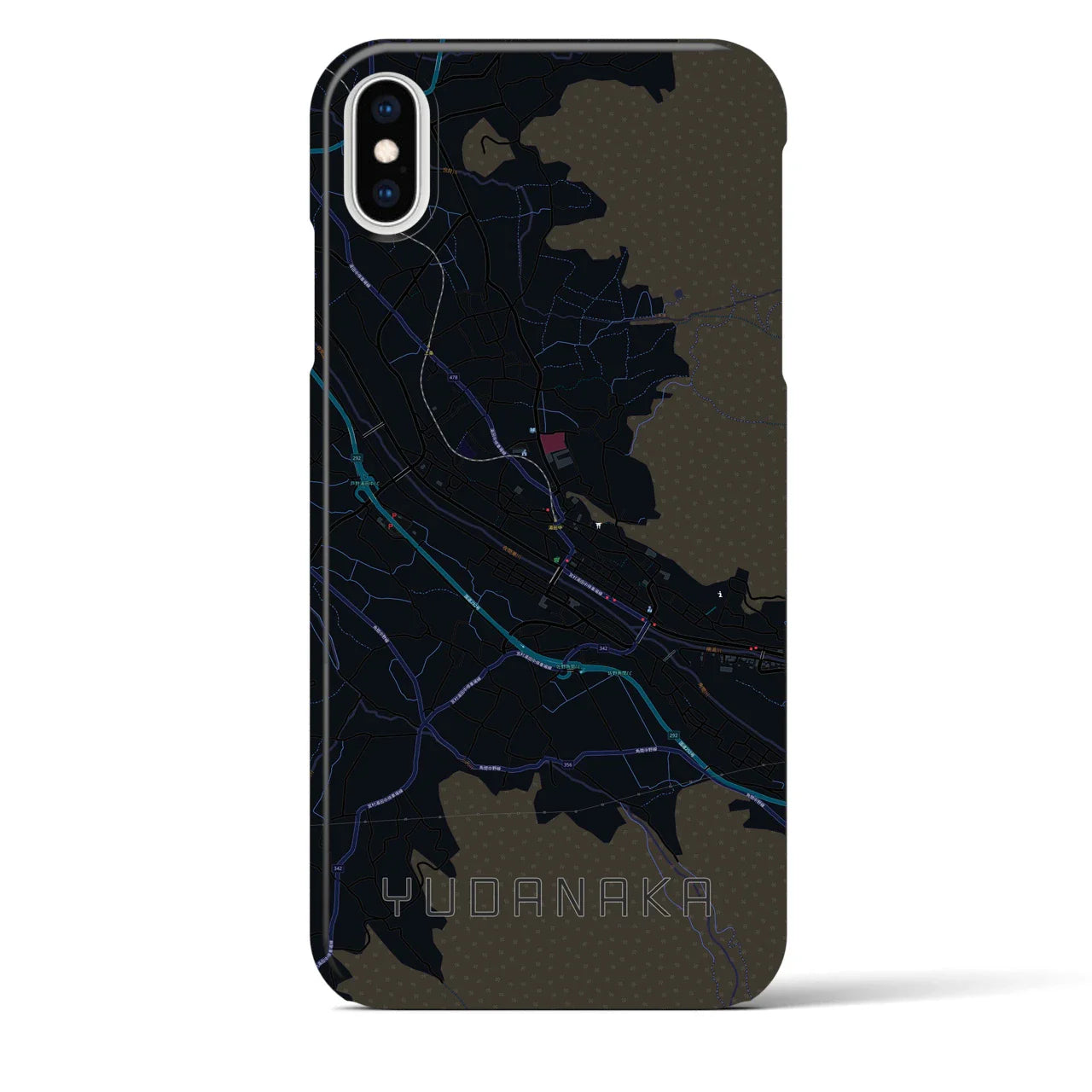 【湯田中(長野県)】地図柄iPhoneケース(バックカバータイプ)