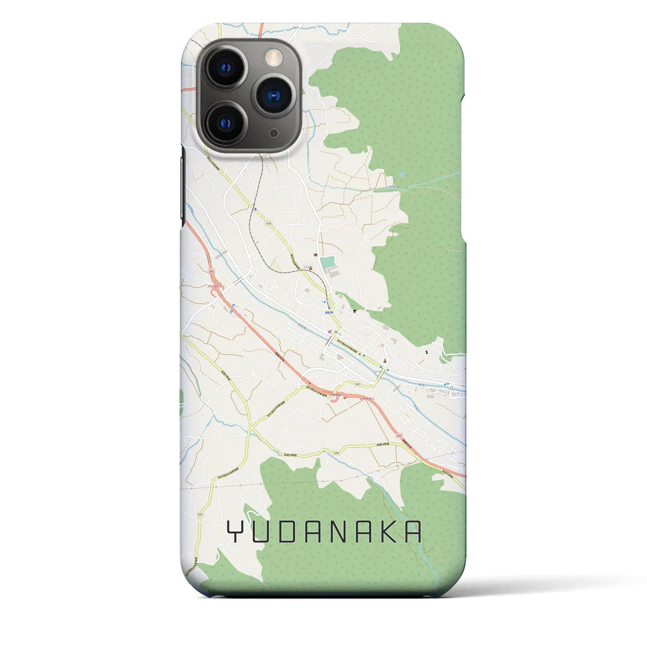 【湯田中(長野県)】地図柄iPhoneケース(バックカバータイプ)