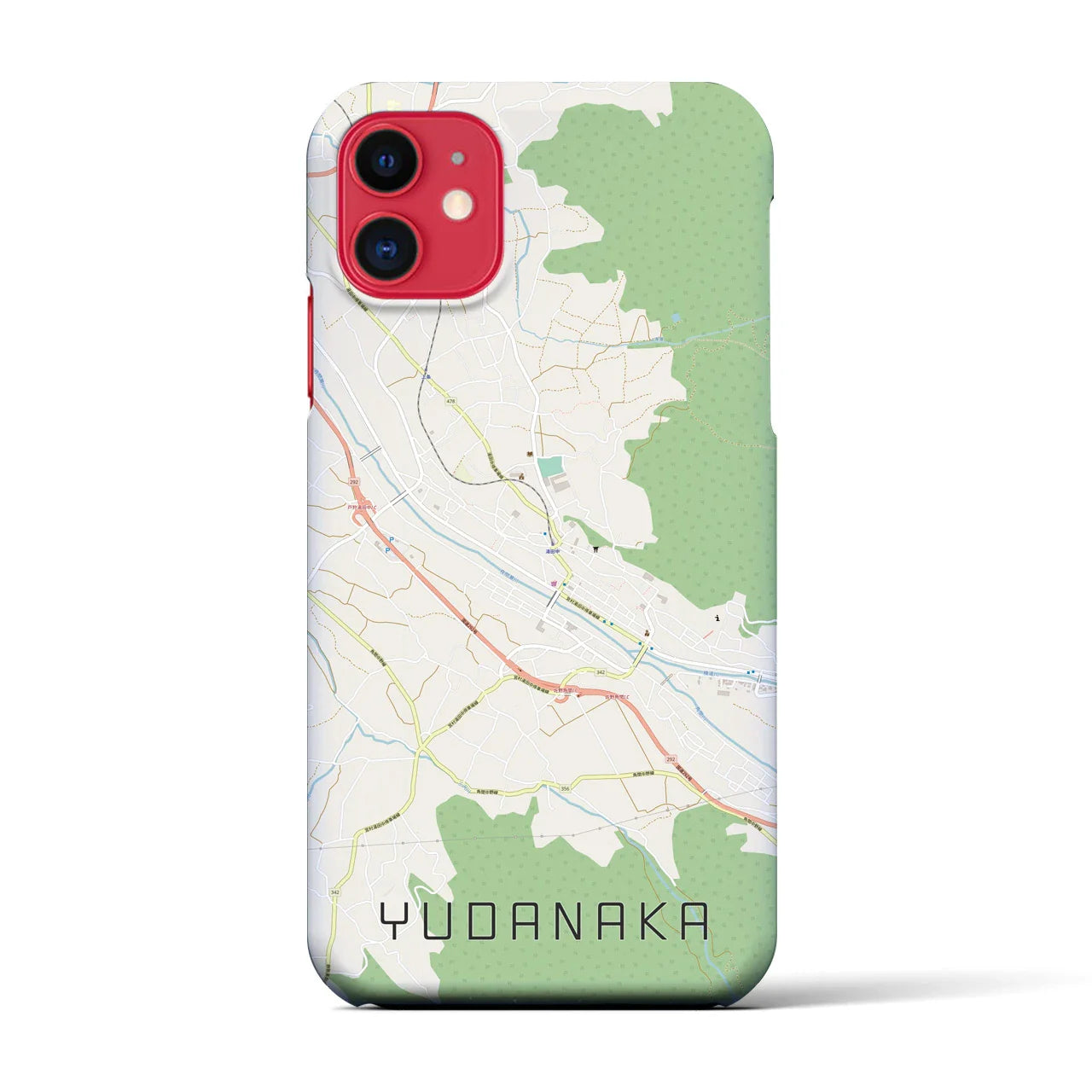【湯田中(長野県)】地図柄iPhoneケース(バックカバータイプ)