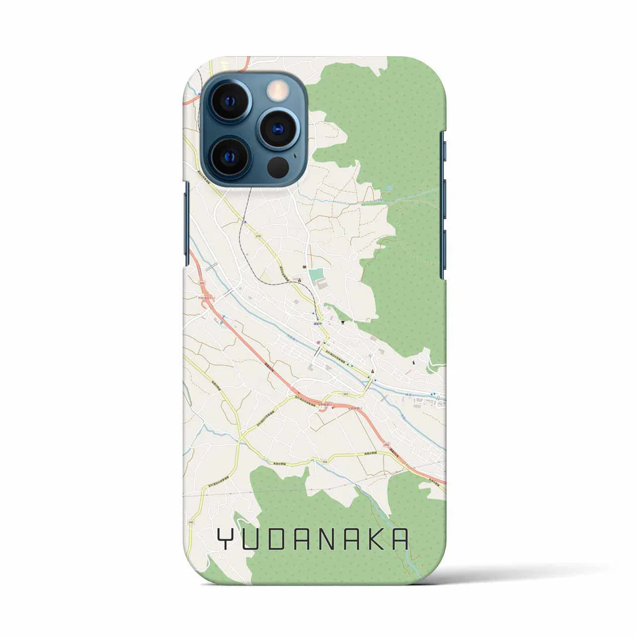 【湯田中(長野県)】地図柄iPhoneケース(バックカバータイプ)