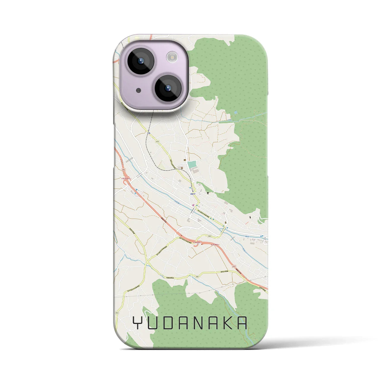 【湯田中(長野県)】地図柄iPhoneケース(バックカバータイプ)