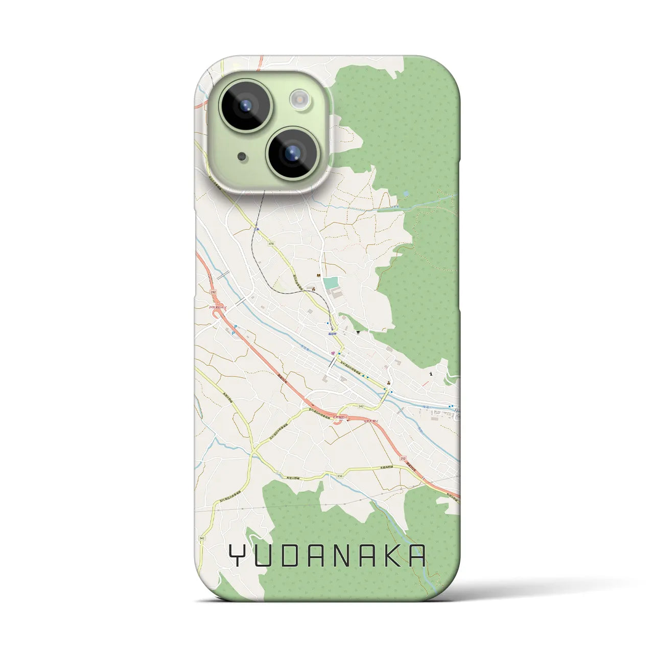 【湯田中(長野県)】地図柄iPhoneケース(バックカバータイプ)