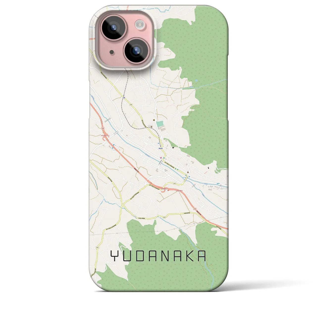 【湯田中(長野県)】地図柄iPhoneケース(バックカバータイプ)