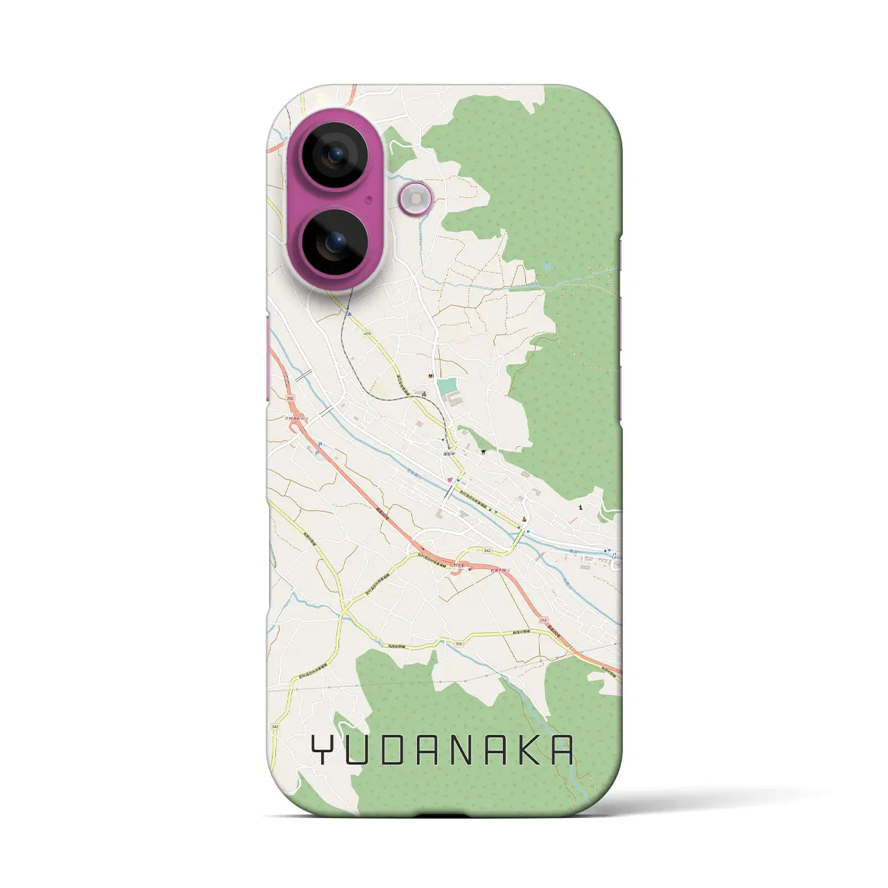 【湯田中(長野県)】地図柄iPhoneケース(バックカバータイプ)