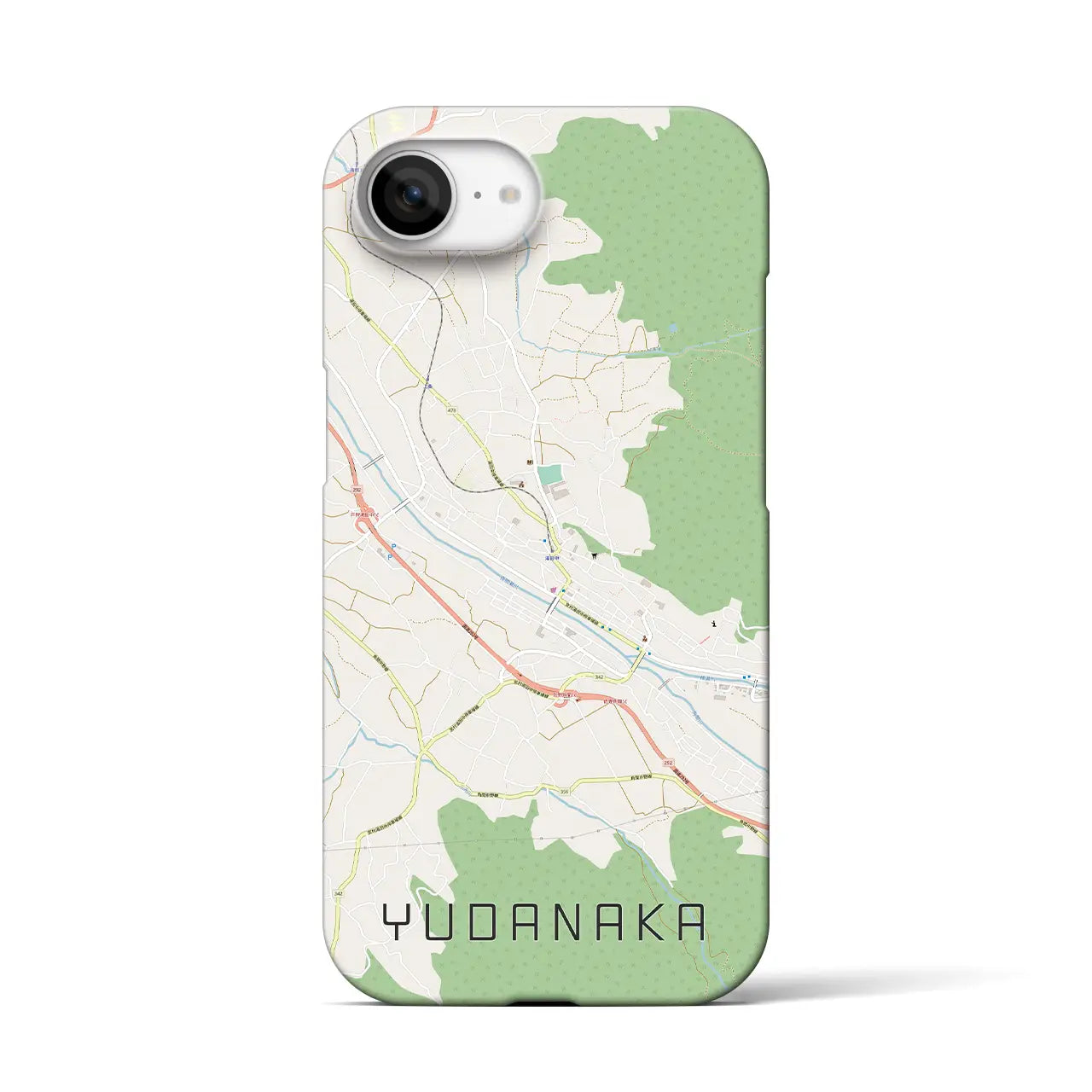 【湯田中(長野県)】地図柄iPhoneケース(バックカバータイプ)