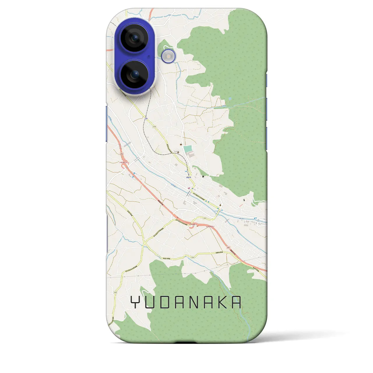 【湯田中(長野県)】地図柄iPhoneケース(バックカバータイプ)ナチュラル・iPhone 16 Pro Max 用