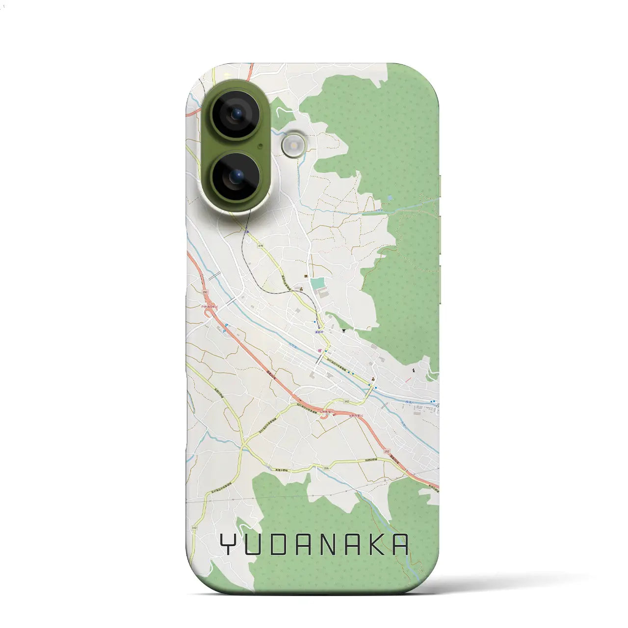 【湯田中(長野県)】地図柄iPhoneケース(バックカバータイプ)