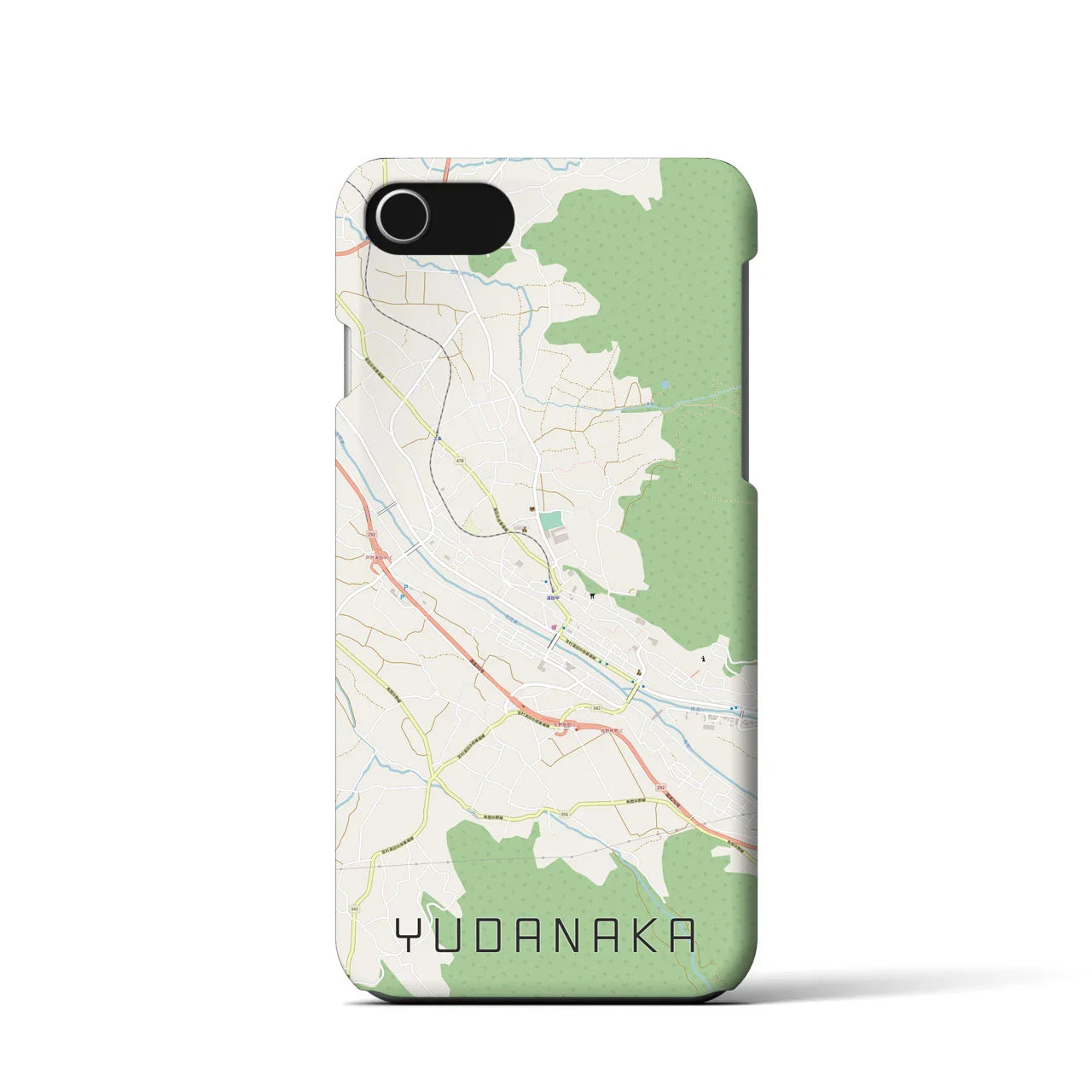 【湯田中(長野県)】地図柄iPhoneケース(バックカバータイプ)