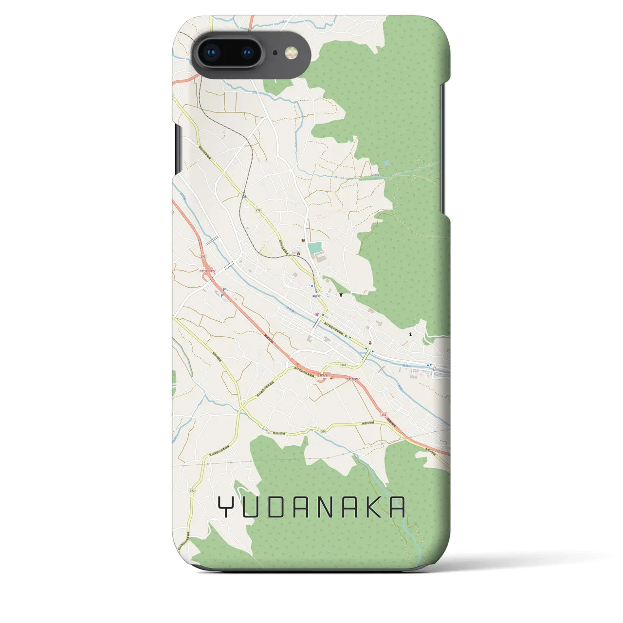 【湯田中(長野県)】地図柄iPhoneケース(バックカバータイプ)