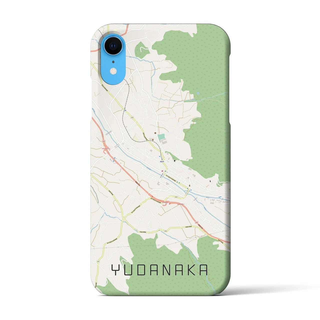 【湯田中(長野県)】地図柄iPhoneケース(バックカバータイプ)