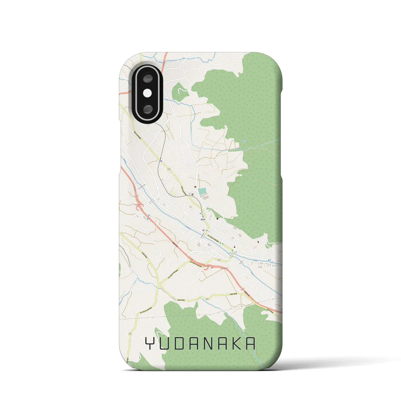 【湯田中(長野県)】地図柄iPhoneケース(バックカバータイプ)