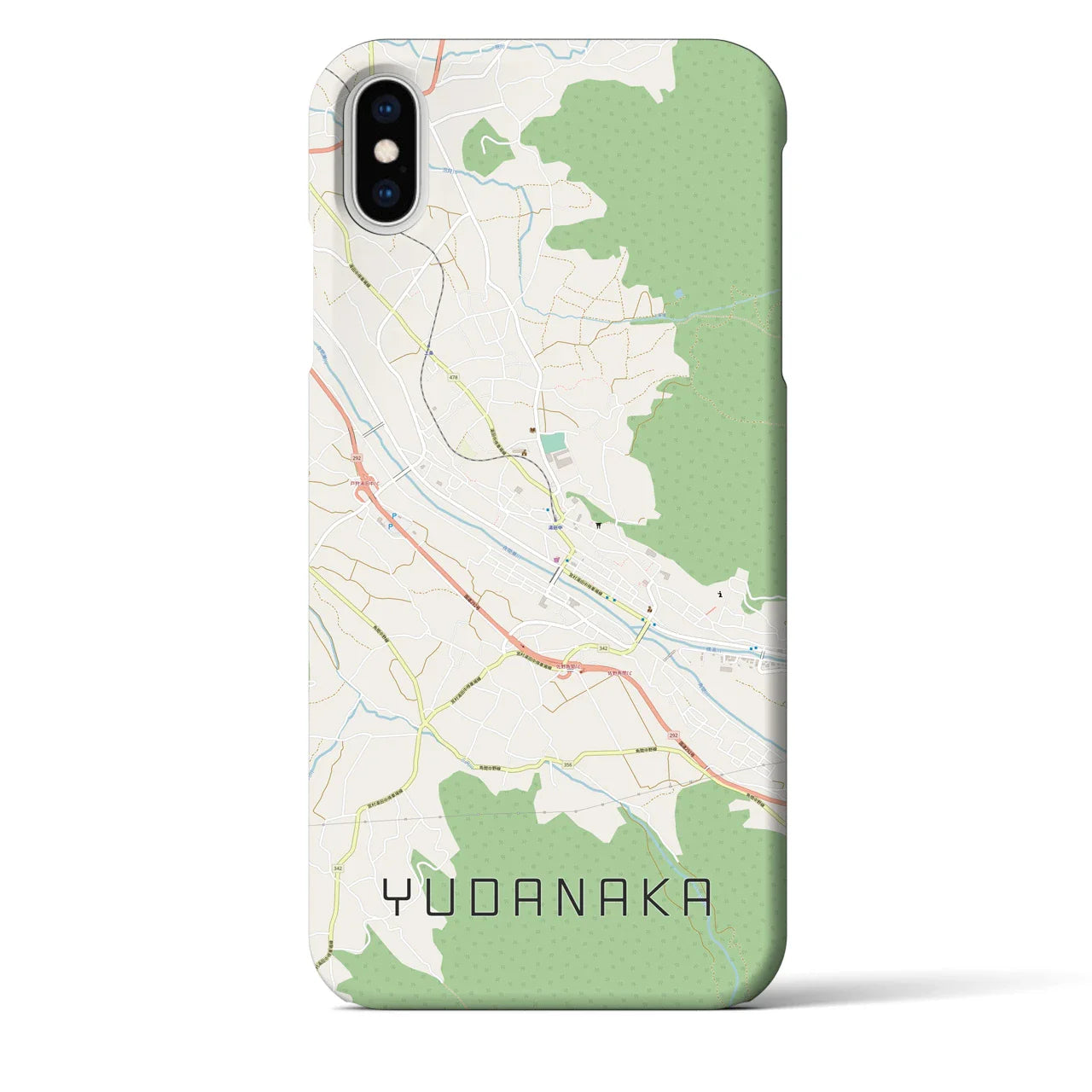 【湯田中(長野県)】地図柄iPhoneケース(バックカバータイプ)