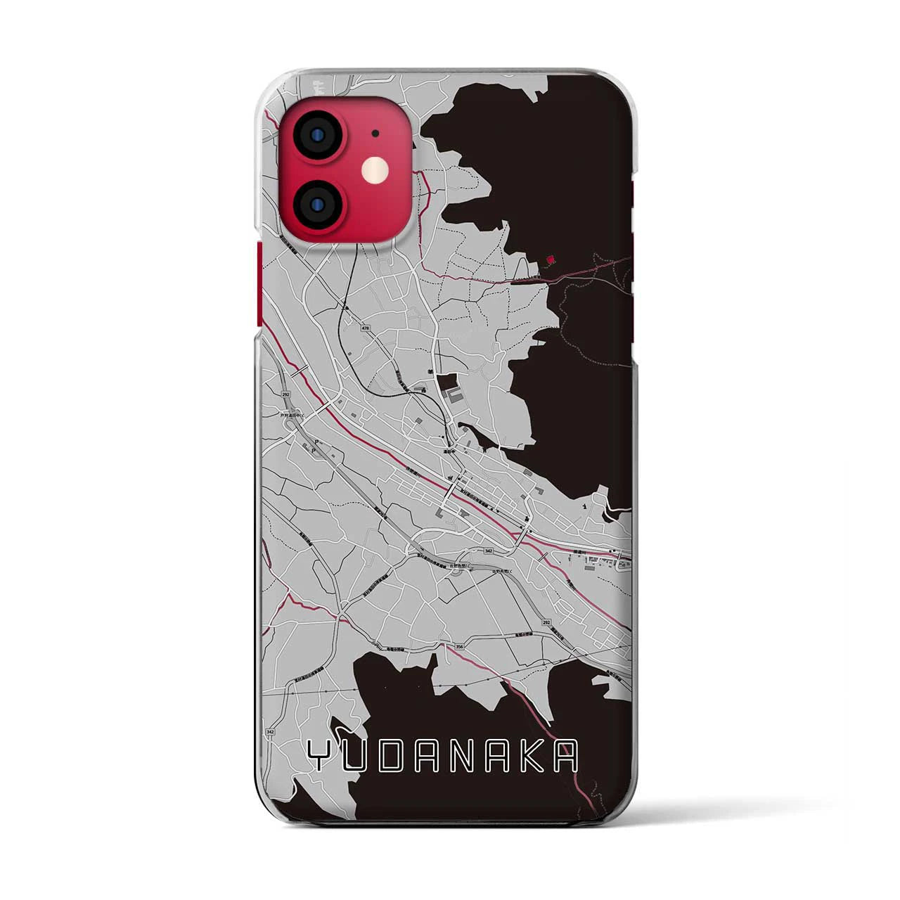 【湯田中(長野県)】地図柄iPhoneケース(クリアタイプ)