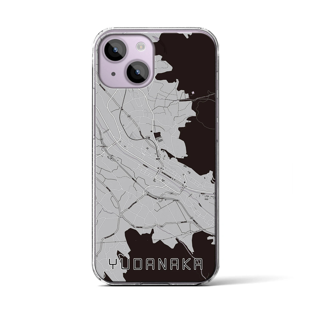 【湯田中(長野県)】地図柄iPhoneケース(クリアタイプ)