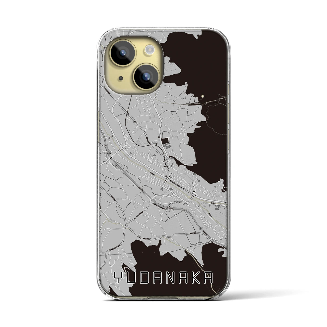 【湯田中(長野県)】地図柄iPhoneケース(クリアタイプ)