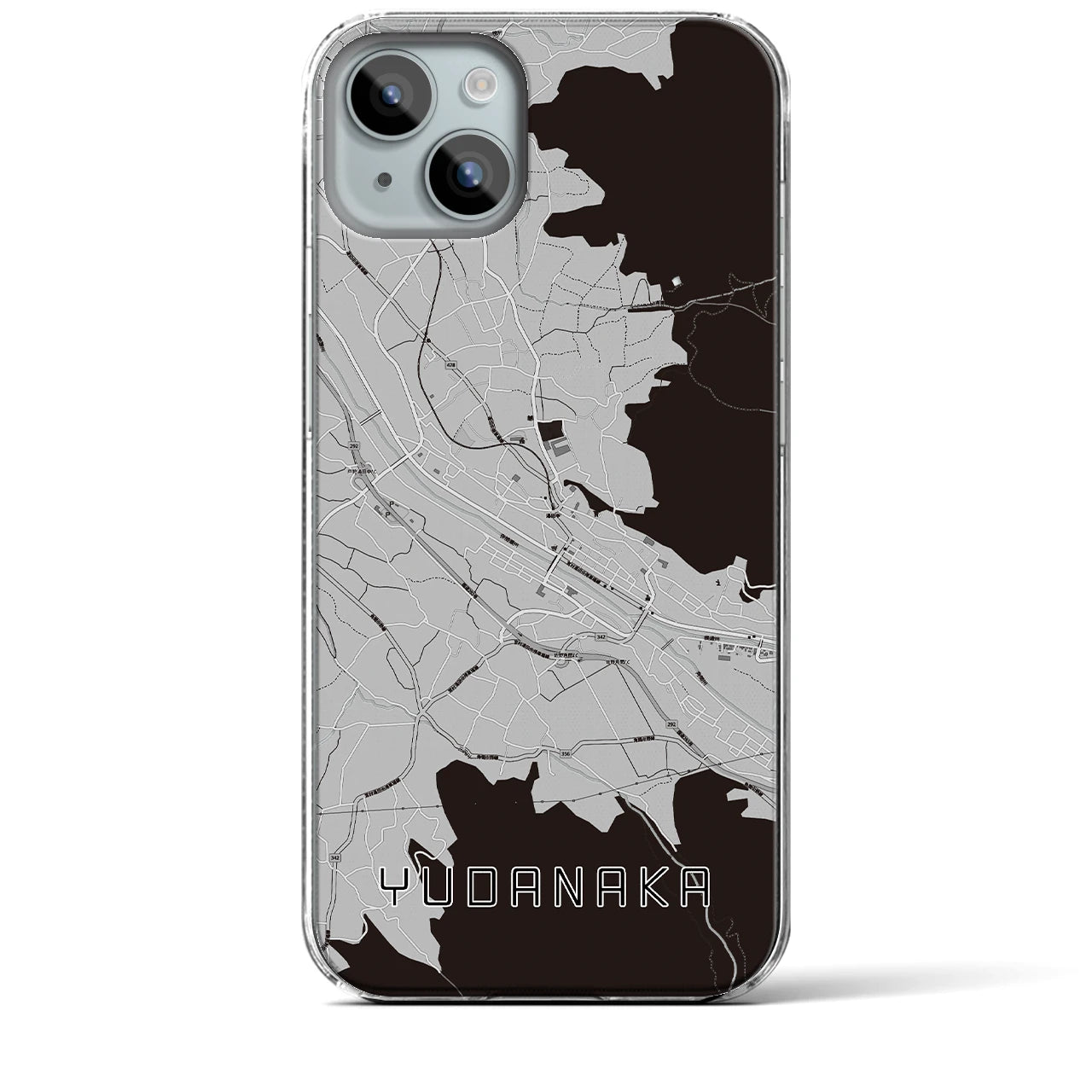 【湯田中(長野県)】地図柄iPhoneケース(クリアタイプ)