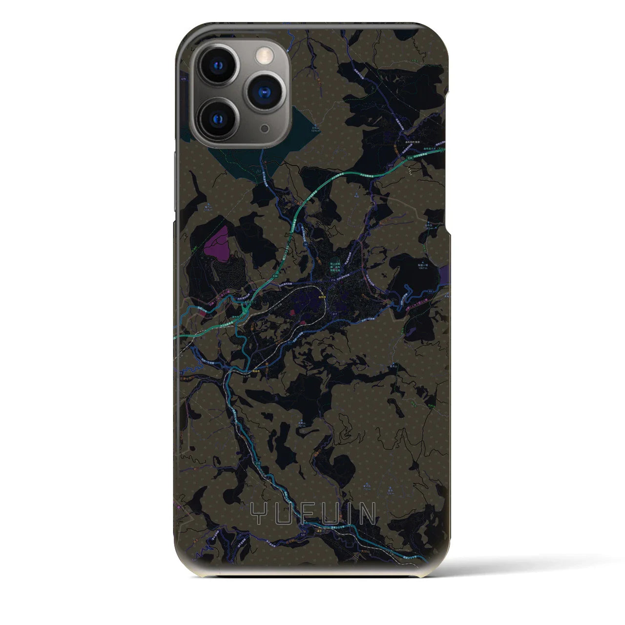 【湯布院(大分県)】地図柄iPhoneケース(バックカバータイプ)