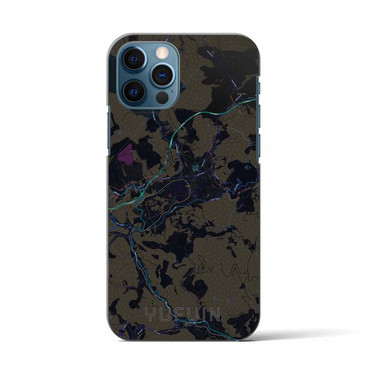 【湯布院(大分県)】地図柄iPhoneケース(バックカバータイプ)