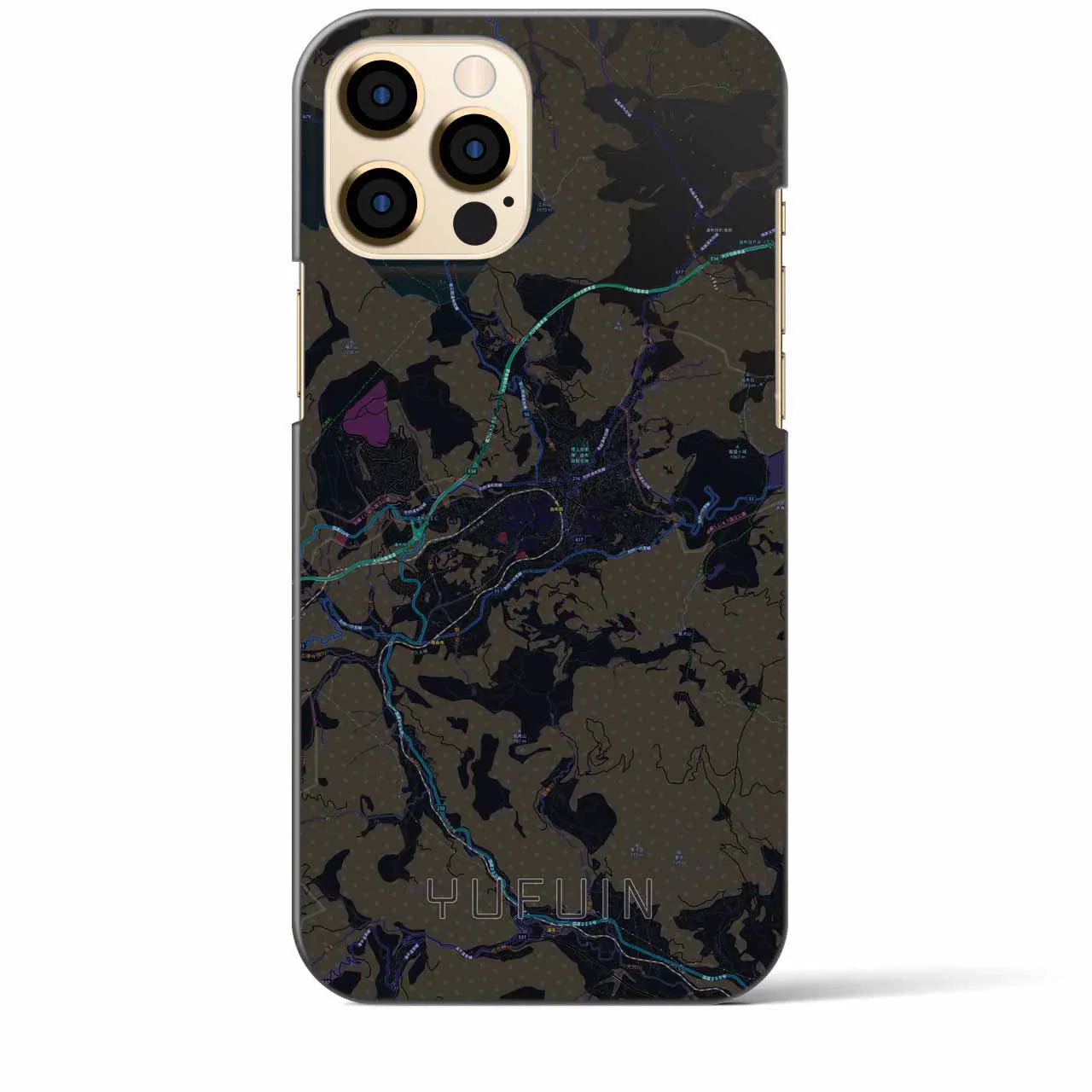 【湯布院(大分県)】地図柄iPhoneケース(バックカバータイプ)