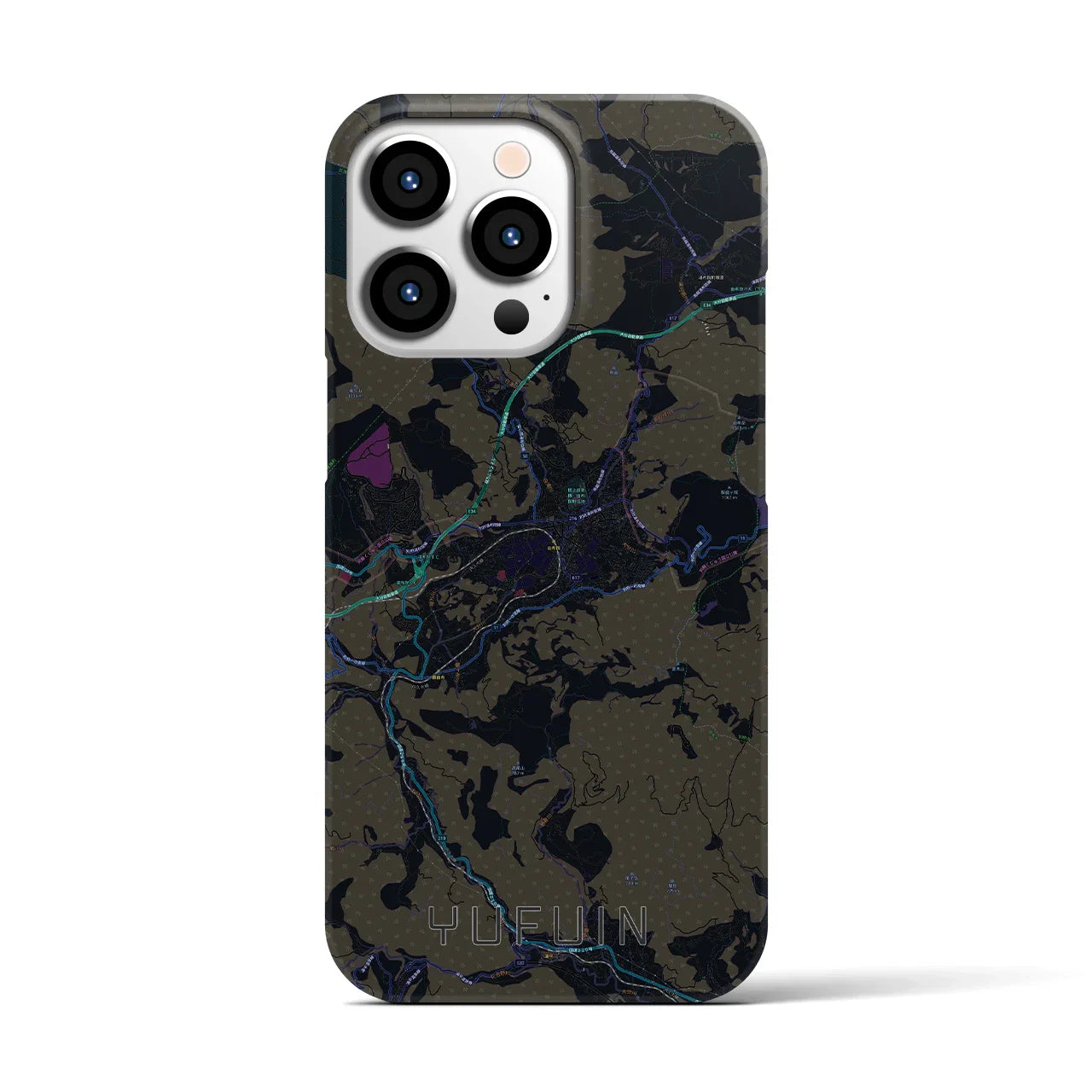 【湯布院(大分県)】地図柄iPhoneケース(バックカバータイプ)
