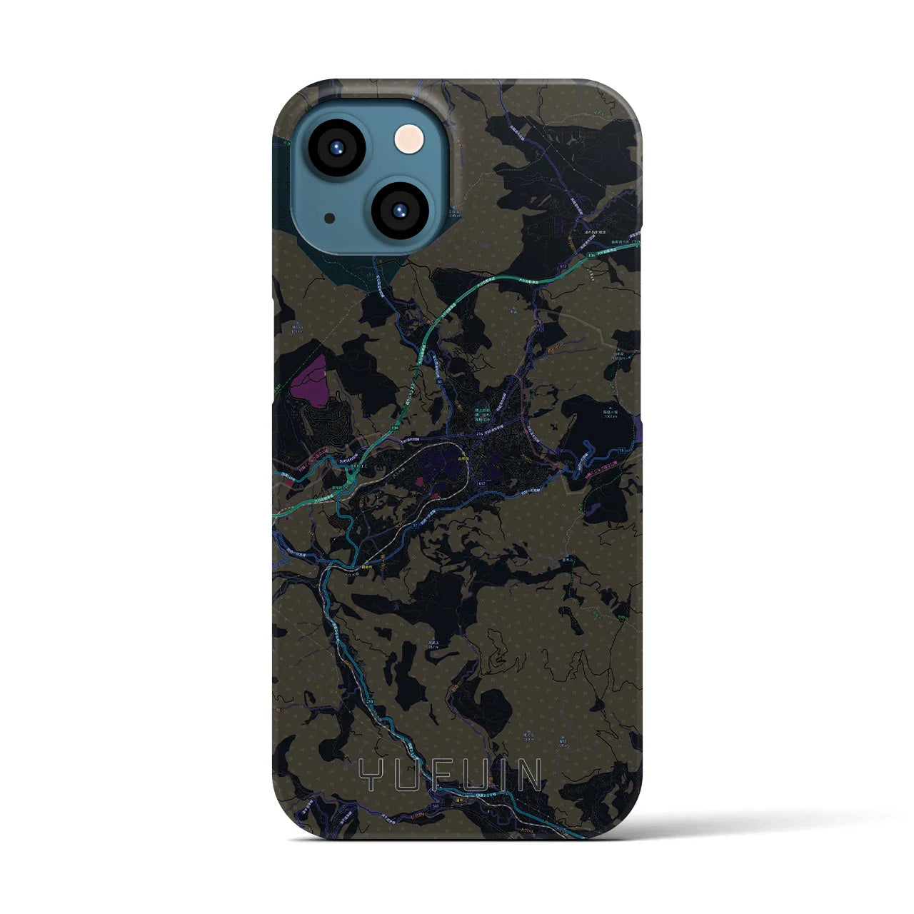 【湯布院(大分県)】地図柄iPhoneケース(バックカバータイプ)