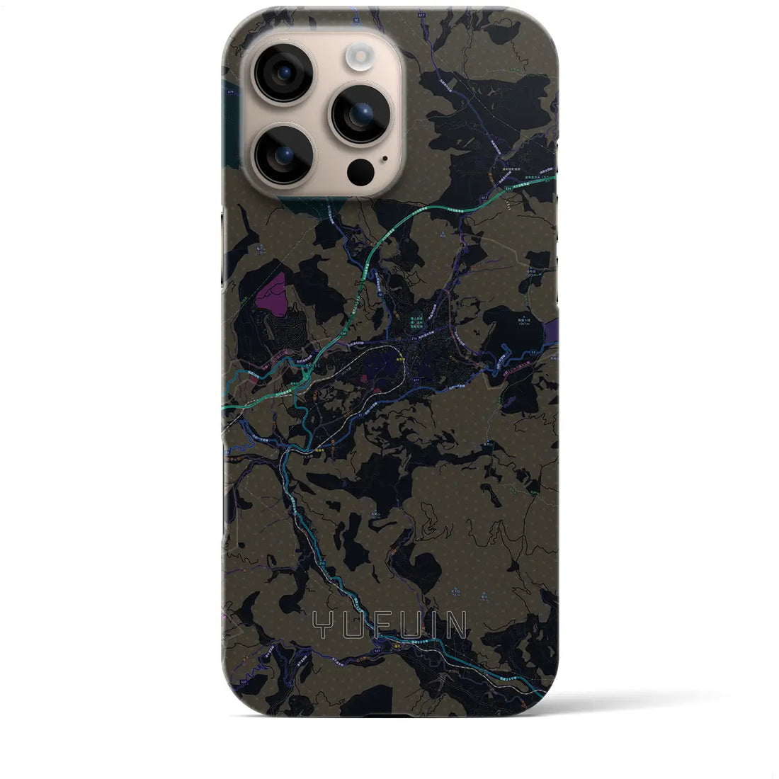 【湯布院(大分県)】地図柄iPhoneケース(バックカバータイプ)
