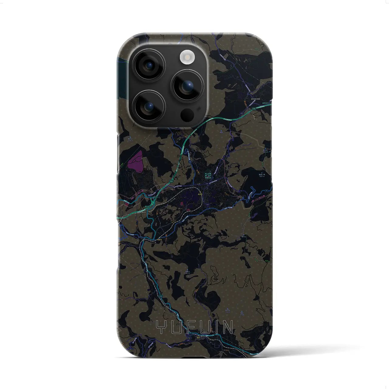 【湯布院(大分県)】地図柄iPhoneケース(バックカバータイプ)