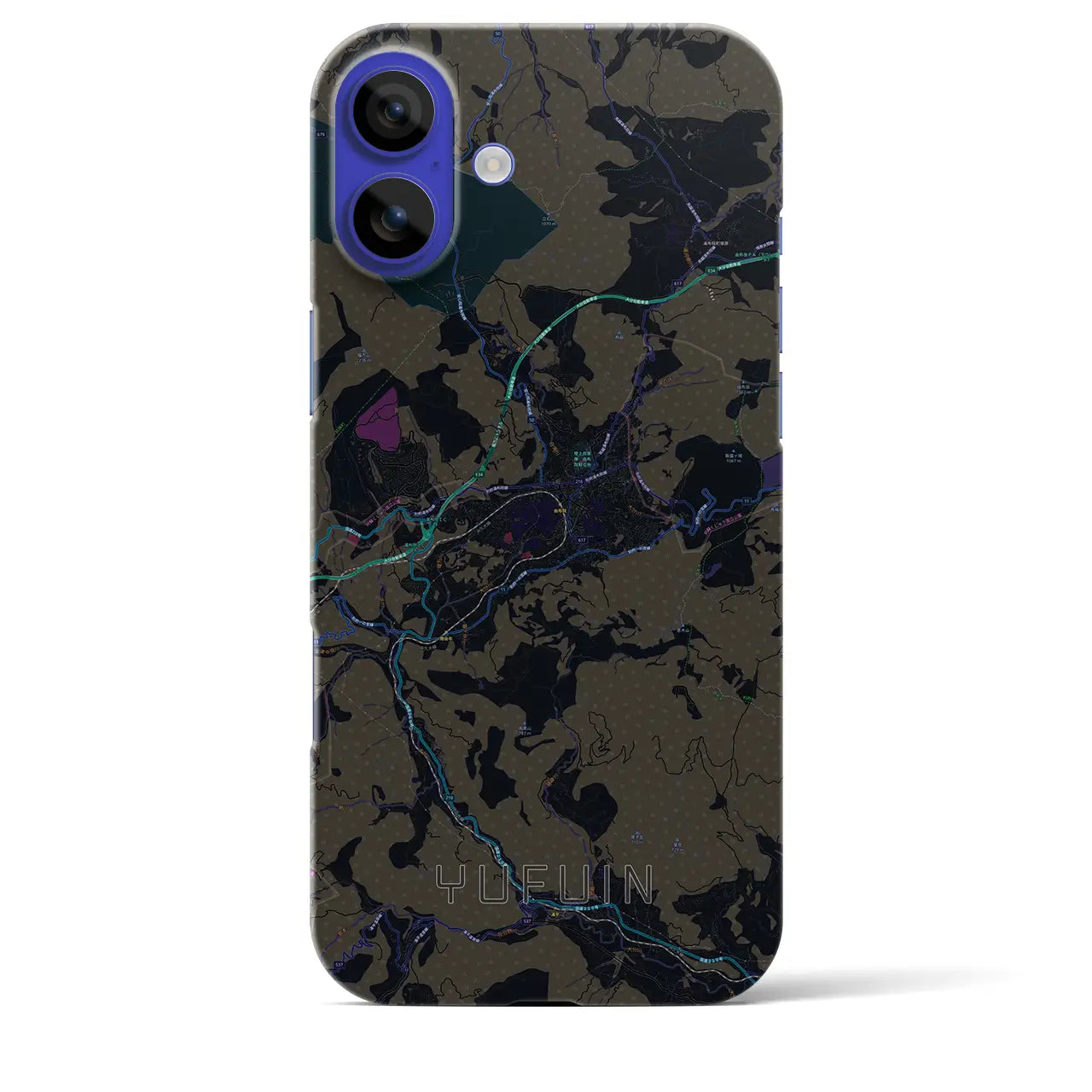 【湯布院(大分県)】地図柄iPhoneケース(バックカバータイプ)