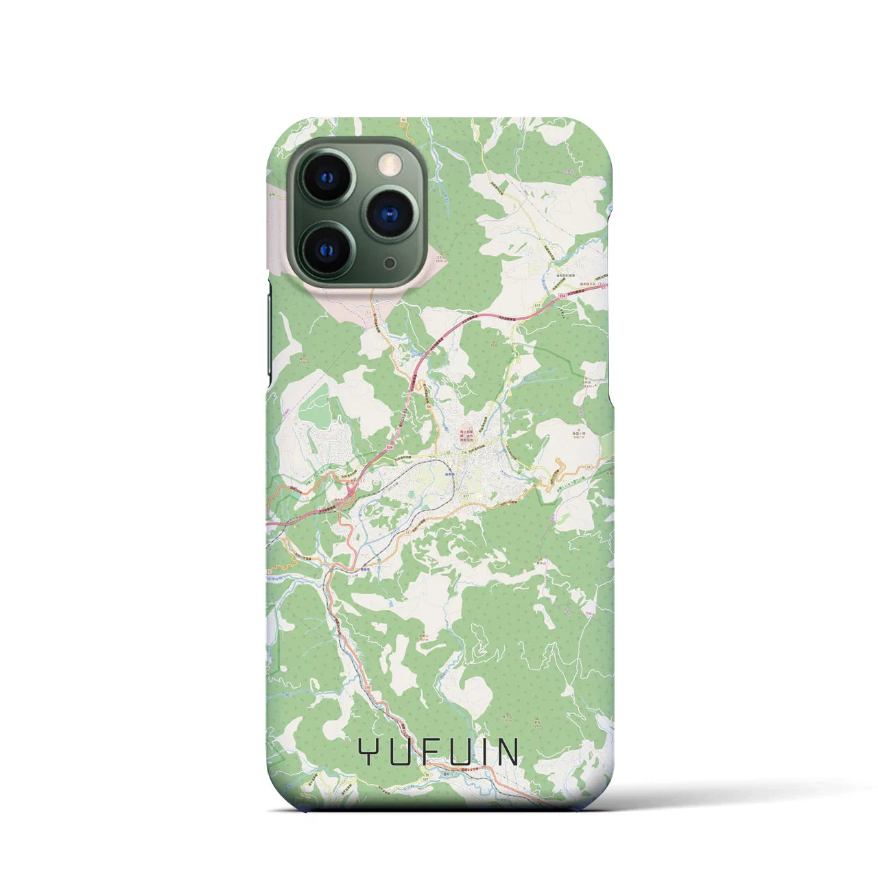 【湯布院(大分県)】地図柄iPhoneケース(バックカバータイプ)