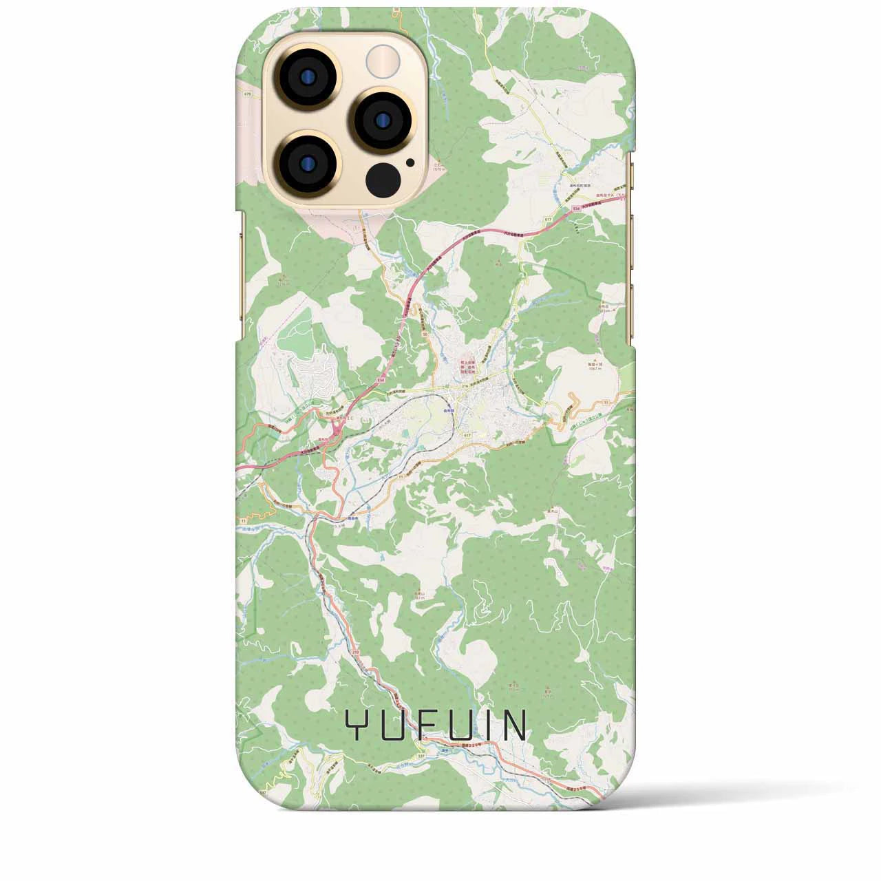 【湯布院(大分県)】地図柄iPhoneケース(バックカバータイプ)