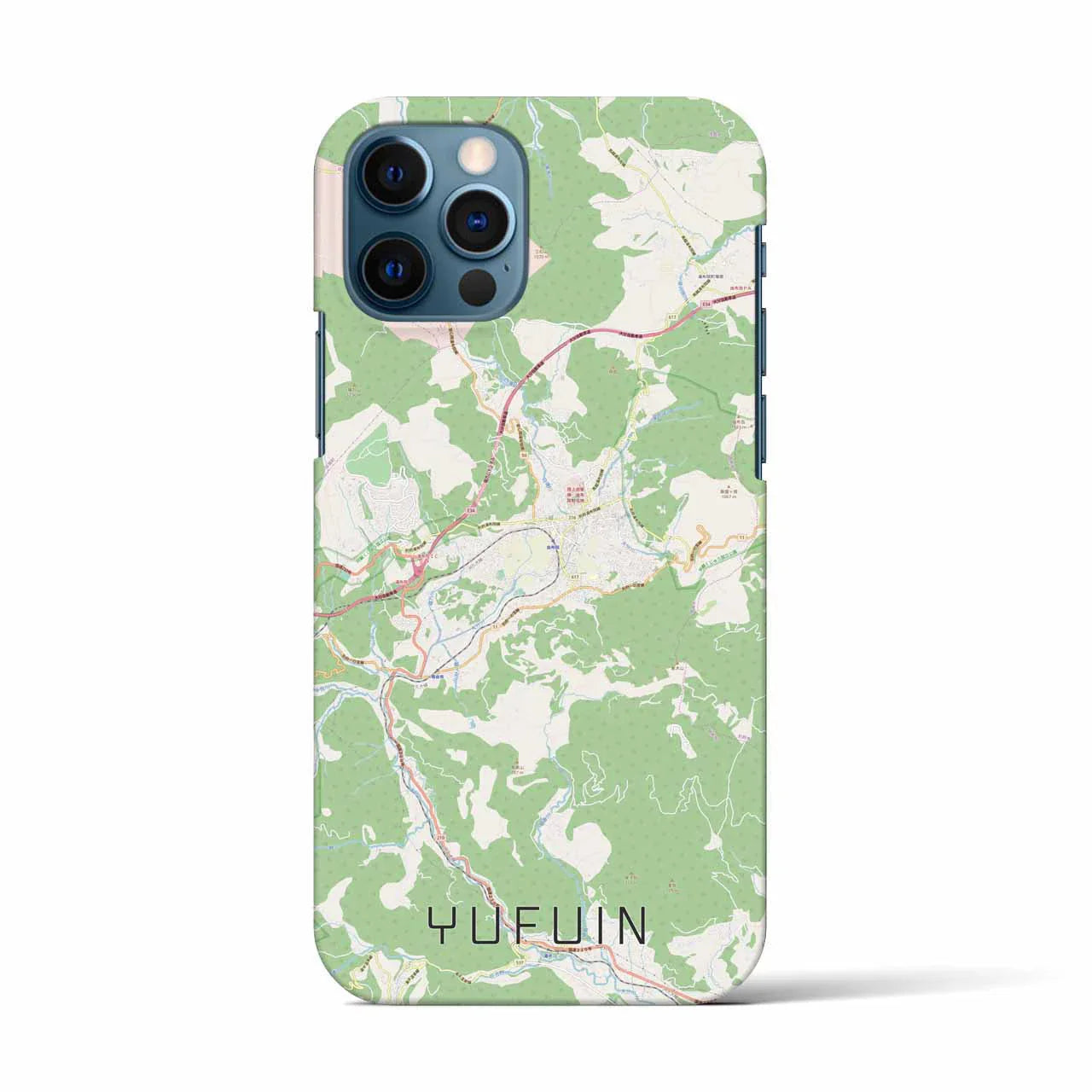 【湯布院(大分県)】地図柄iPhoneケース(バックカバータイプ)