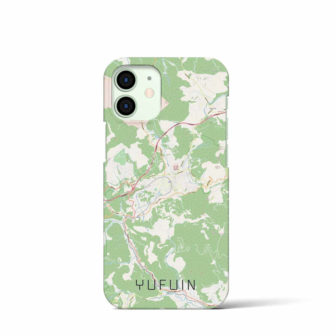 【湯布院(大分県)】地図柄iPhoneケース(バックカバータイプ)
