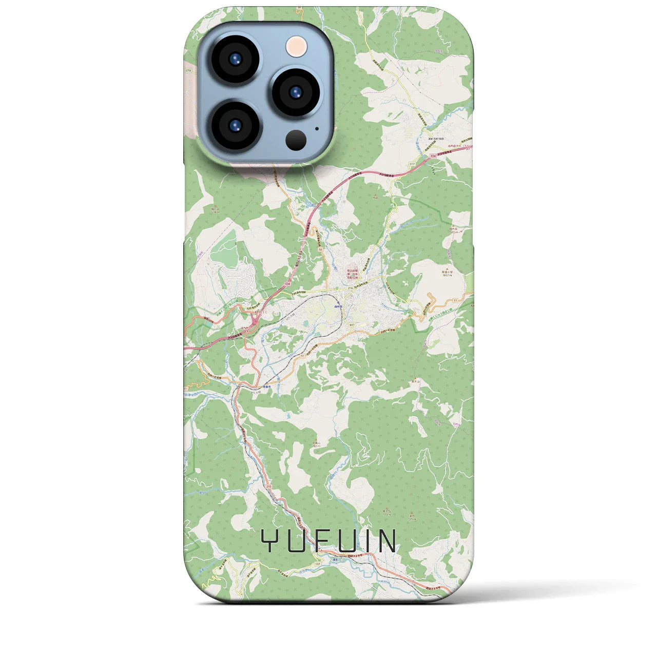 【湯布院(大分県)】地図柄iPhoneケース(バックカバータイプ)