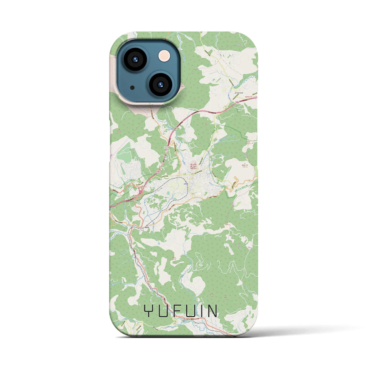 【湯布院(大分県)】地図柄iPhoneケース(バックカバータイプ)