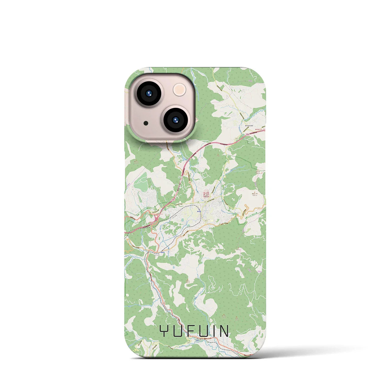 【湯布院(大分県)】地図柄iPhoneケース(バックカバータイプ)