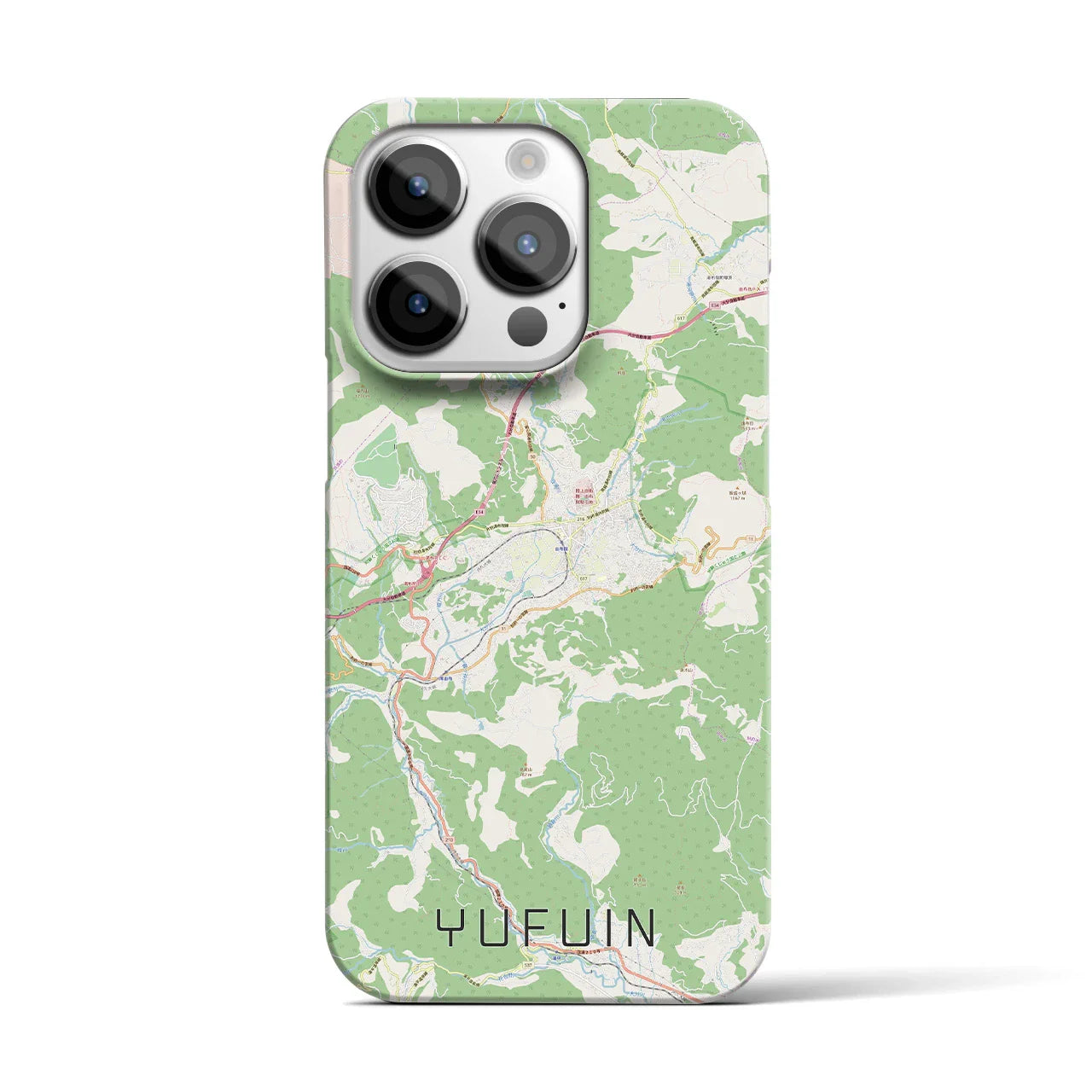 【湯布院(大分県)】地図柄iPhoneケース(バックカバータイプ)