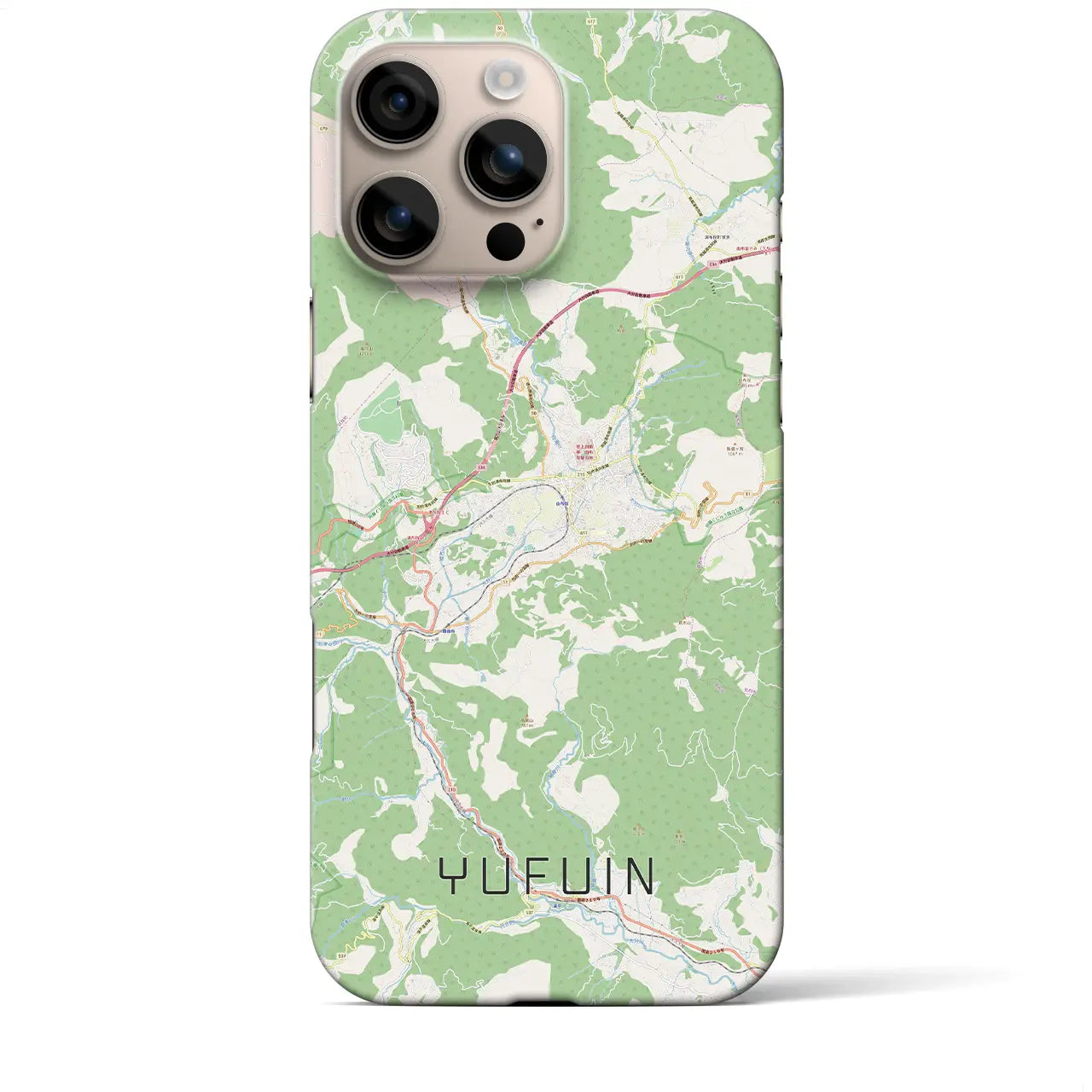 【湯布院(大分県)】地図柄iPhoneケース(バックカバータイプ)