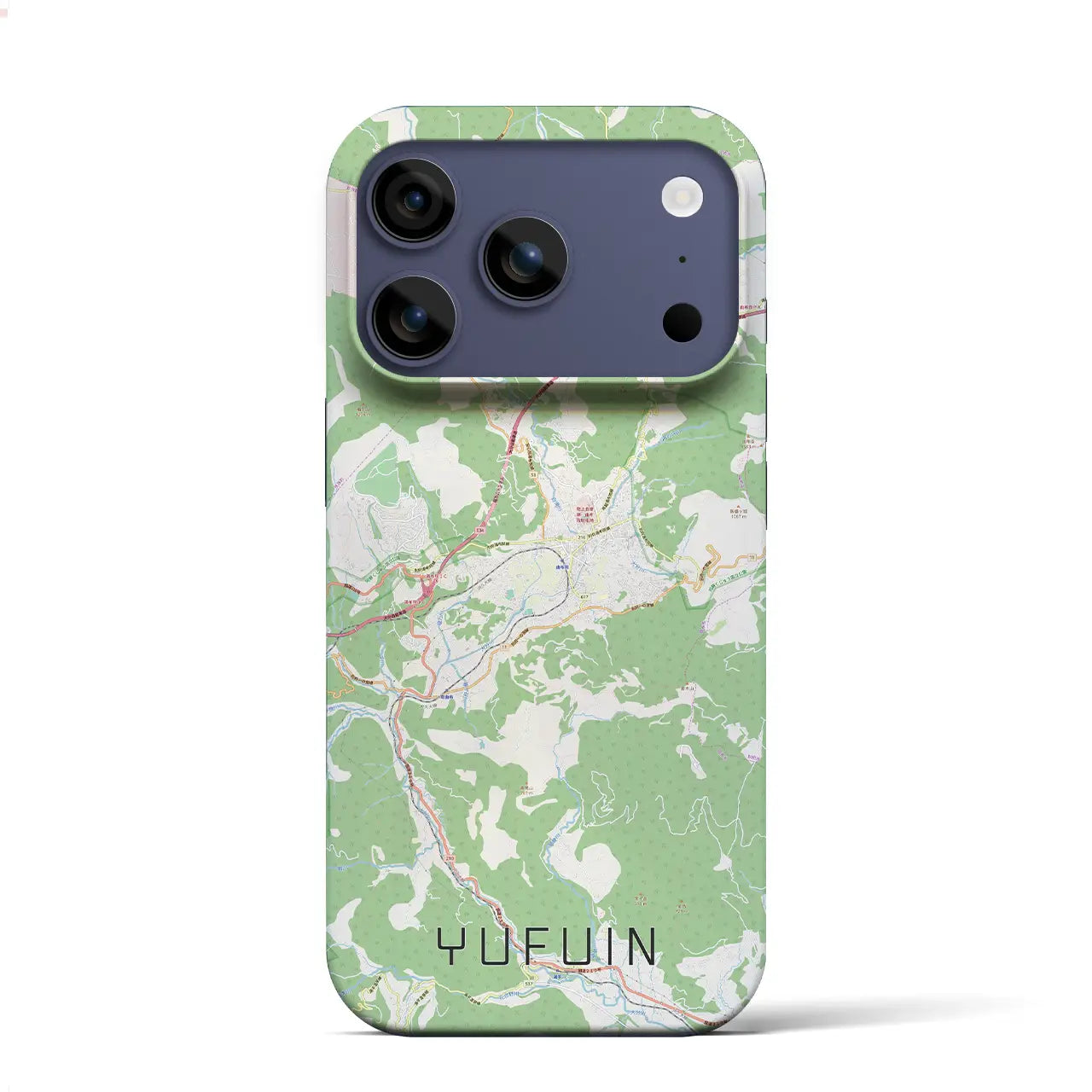【湯布院(大分県)】地図柄iPhoneケース(バックカバータイプ)