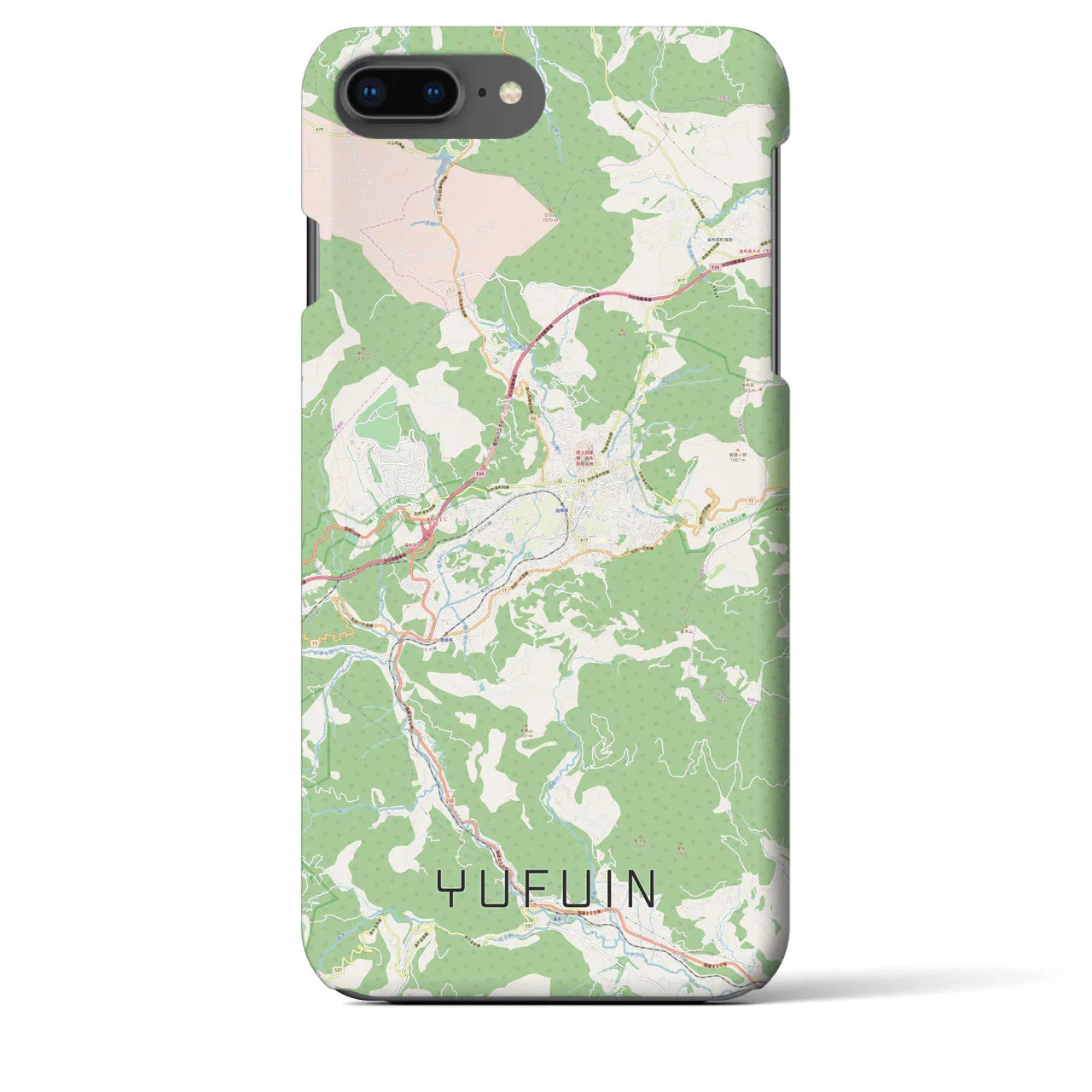 【湯布院(大分県)】地図柄iPhoneケース(バックカバータイプ)