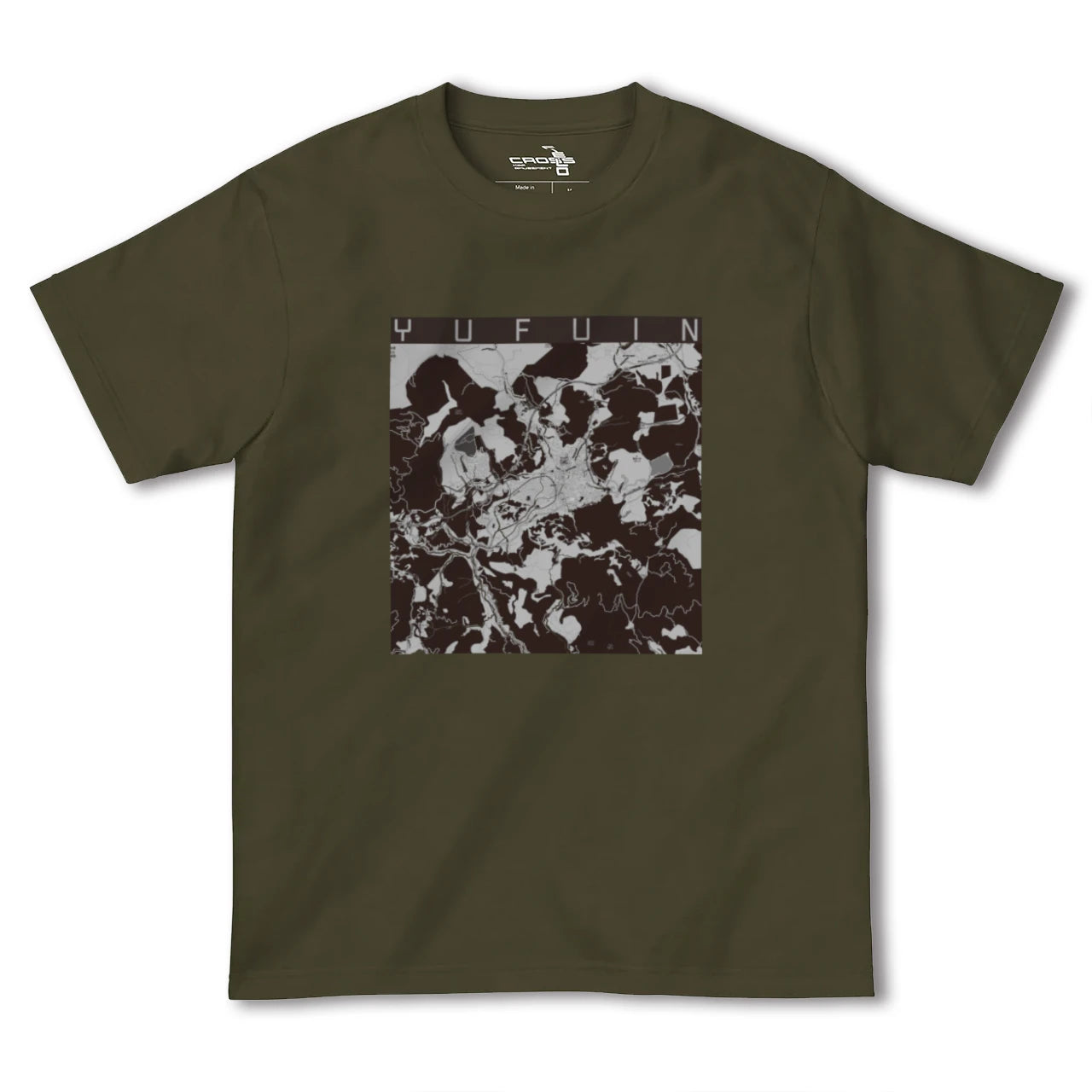 【湯布院(大分県)】地図柄ヘビーウェイトTシャツ