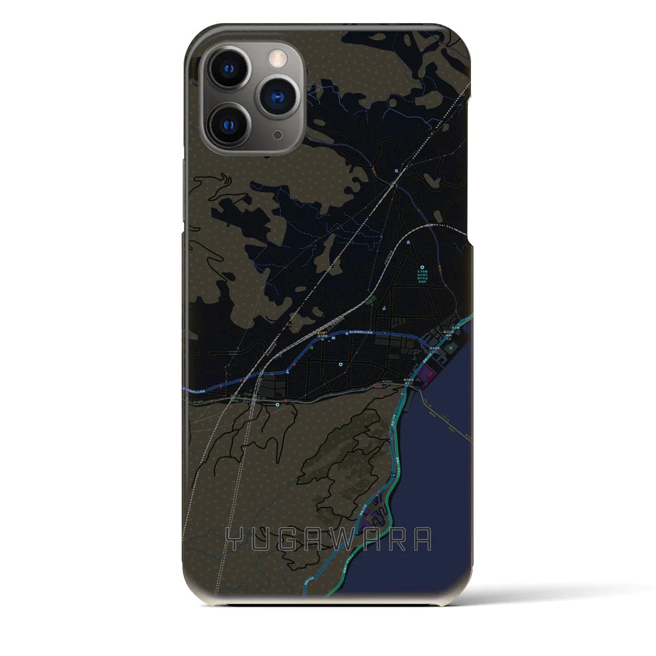 【湯河原(神奈川県)】地図柄iPhoneケース(バックカバータイプ)