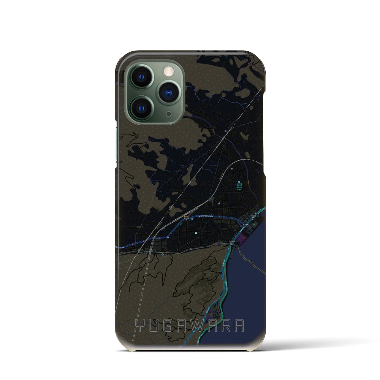 【湯河原(神奈川県)】地図柄iPhoneケース(バックカバータイプ)