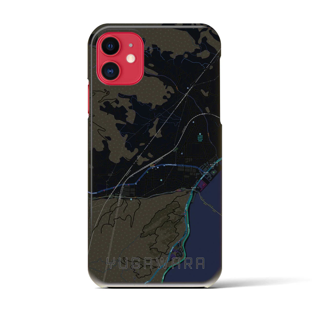 【湯河原(神奈川県)】地図柄iPhoneケース(バックカバータイプ)