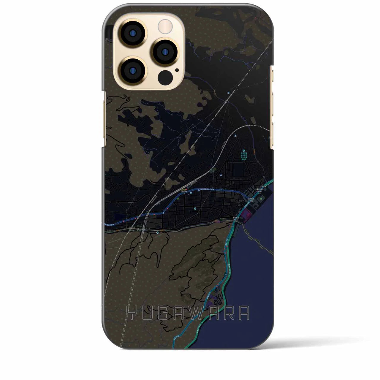 【湯河原(神奈川県)】地図柄iPhoneケース(バックカバータイプ)