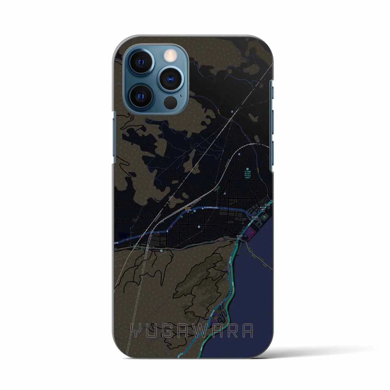 【湯河原(神奈川県)】地図柄iPhoneケース(バックカバータイプ)