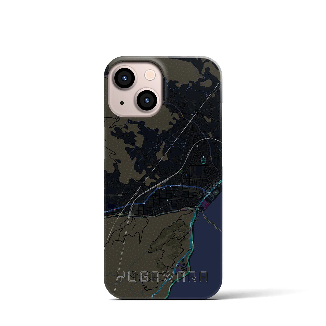 【湯河原(神奈川県)】地図柄iPhoneケース(バックカバータイプ)