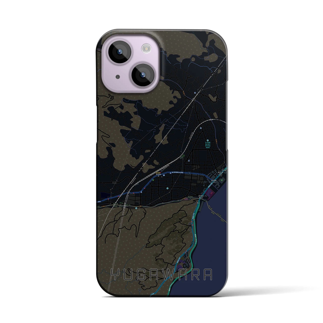 【湯河原(神奈川県)】地図柄iPhoneケース(バックカバータイプ)