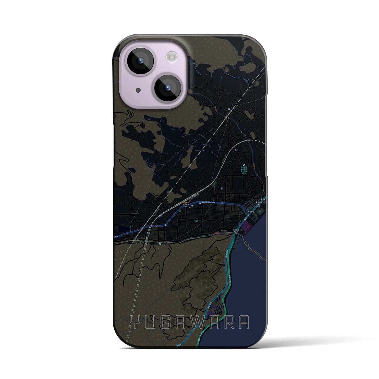 【湯河原(神奈川県)】地図柄iPhoneケース(バックカバータイプ)