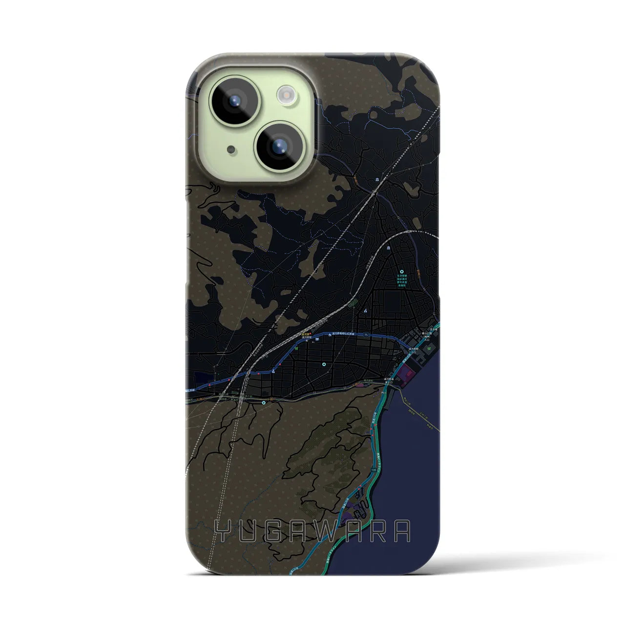 【湯河原(神奈川県)】地図柄iPhoneケース(バックカバータイプ)